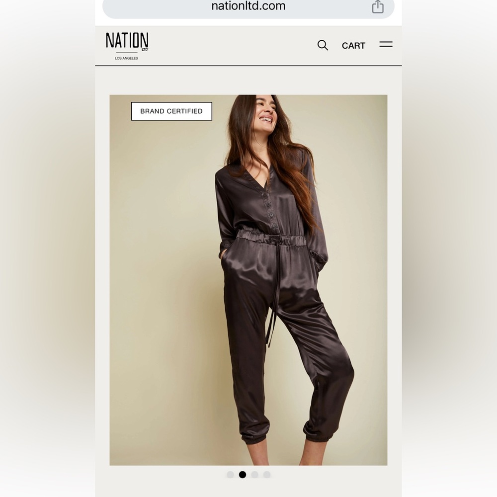 Nation LTD satin jumpsuit, small. NWT!